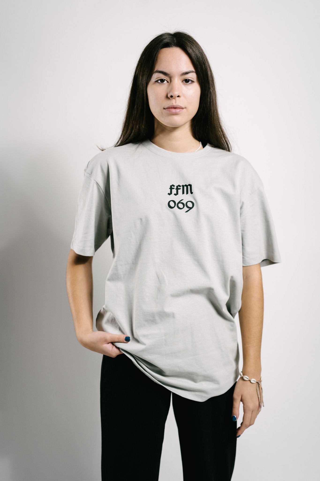 Hellgraues T-Shirt mit Adler Backprint