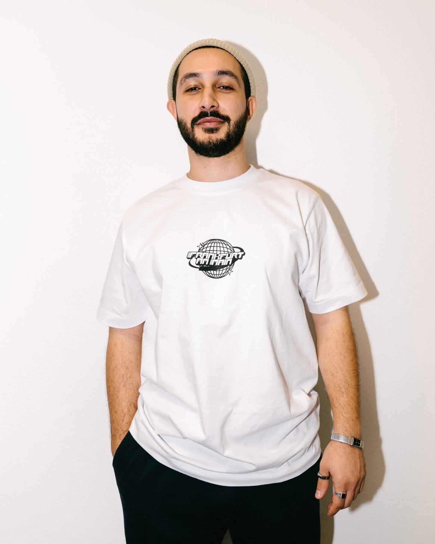 Weißes Frankfurt am Main T-Shirt mit Frontprint - Frankfurt am Meme