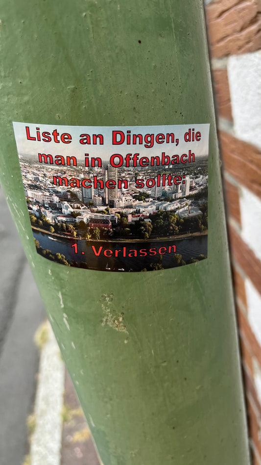 Stickerset - Liste an Dingen, die man in Offenbach machen sollte