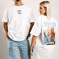Weißes T-Shirt mit Adler Backprint - Frankfurt am Meme